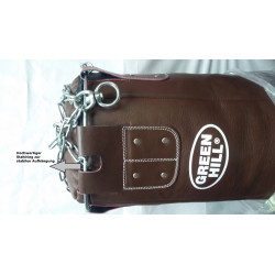 Green Hill Retro Leder Boxsack mit Zubehör