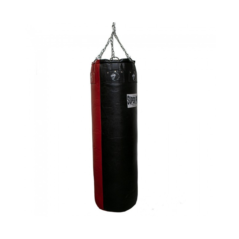 Super Pro Leder-Boxsack Gigantor Schwarz/Rot 138x42 cm