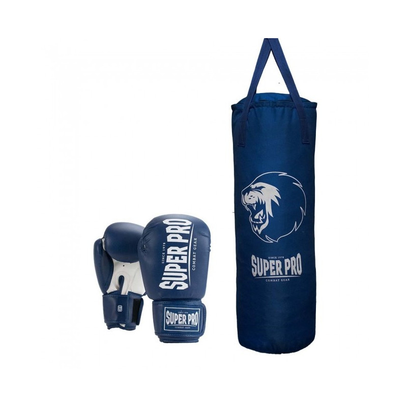 Super Pro Combat Gear Boxsack-Set blue/white