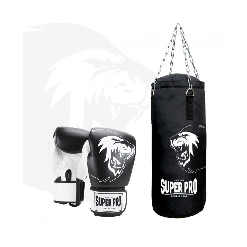 Super Pro Combat Gear Boxsack-Set Junior black/white bis 8 Jahre
